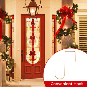 Set of 3 Christmas Lighted Wreaths with Warm White LED Lights and Bows view 9