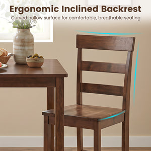 Set of 4 Counter Height Bar Stools with Rubber Wood Frame for Home Dining Room view 5