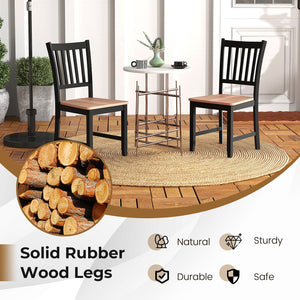 Set of 4 Dining Chair Spindle Back Wooden Legs view 7