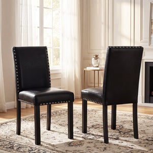 Set of 4 Dining Chairs with Solid Rubber and Wood Legs view 2