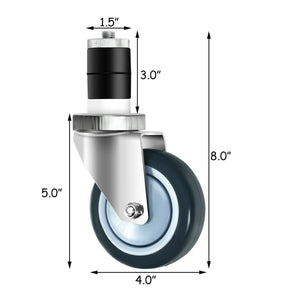 Set of 4 Swivel Caster Wheel with Brake view 4