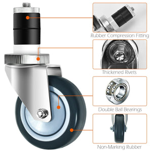 Set of 4 Swivel Caster Wheel with Brake view 5
