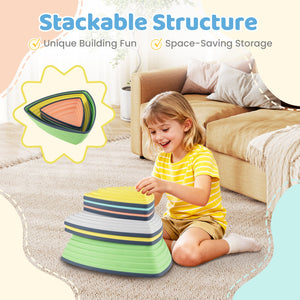 Set of 6 Stepping Stones for Kids Non-Slip Balance Stones with Storage Bag-Set of 6 view 7