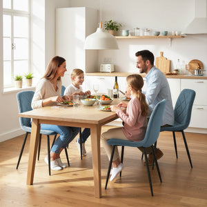 Dining Chairs Set of 4, Upholstered Dining Room Chairs with Steel Legs – view 34
