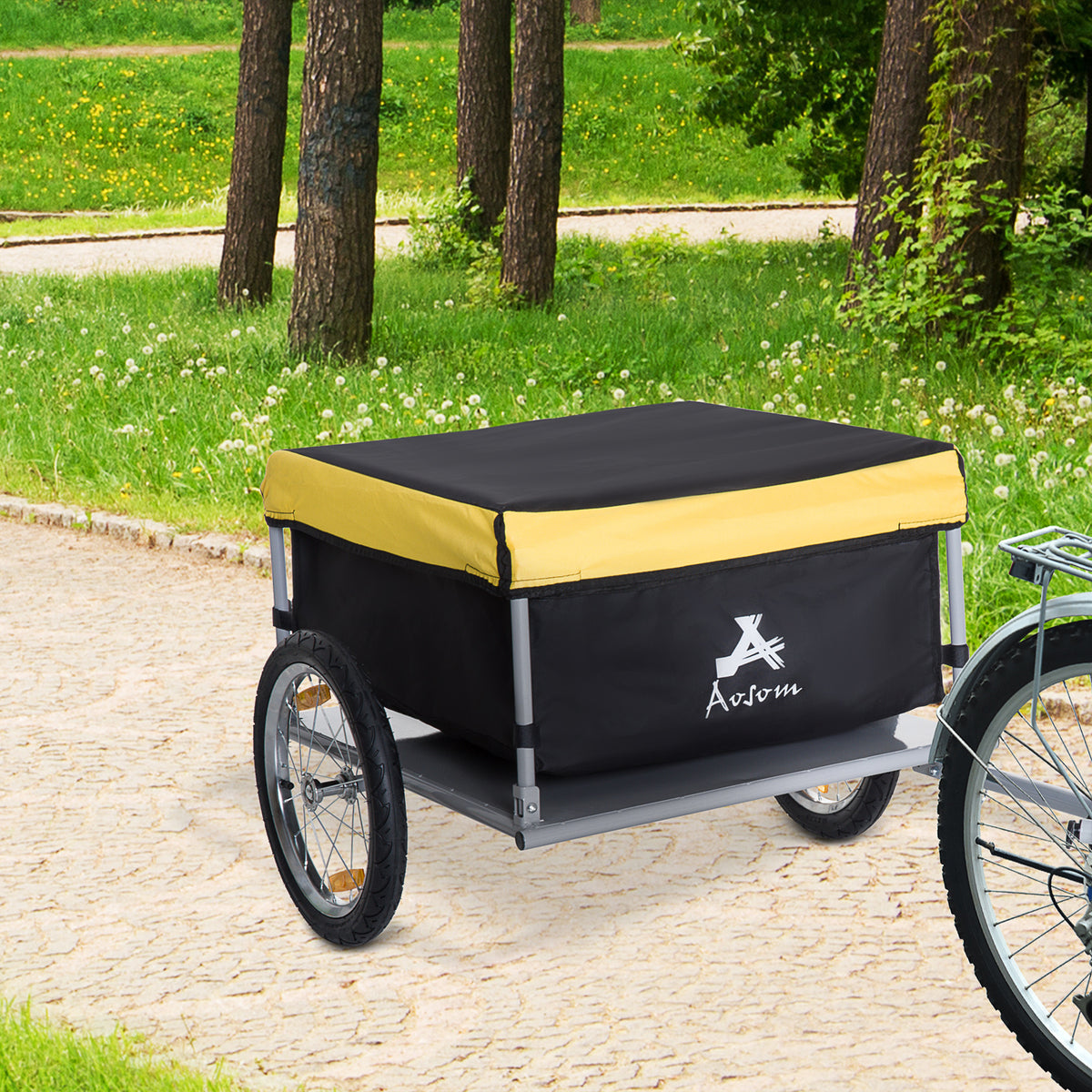 Bicycle Bike Cargo Trailer Garden Utility Cart Carrier Tool Yellow