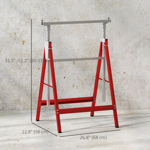 Set of 2 Adjustable Telescopic Builders Trestle, DIY Steel Work Bench Carpenter – view 16