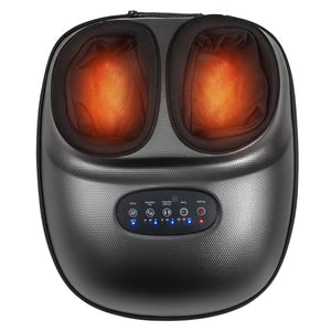 Shiatsu Foot Massager Machine with 2-Level Heat and Air Compression-Black view 2