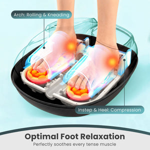Shiatsu Foot Massager Machine with 2-Level Heat and Air Compression-Black view 5