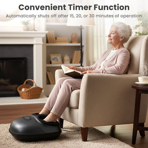Shiatsu Foot Massager Machine with 2-Level Heat and Air Compression-Black view 7