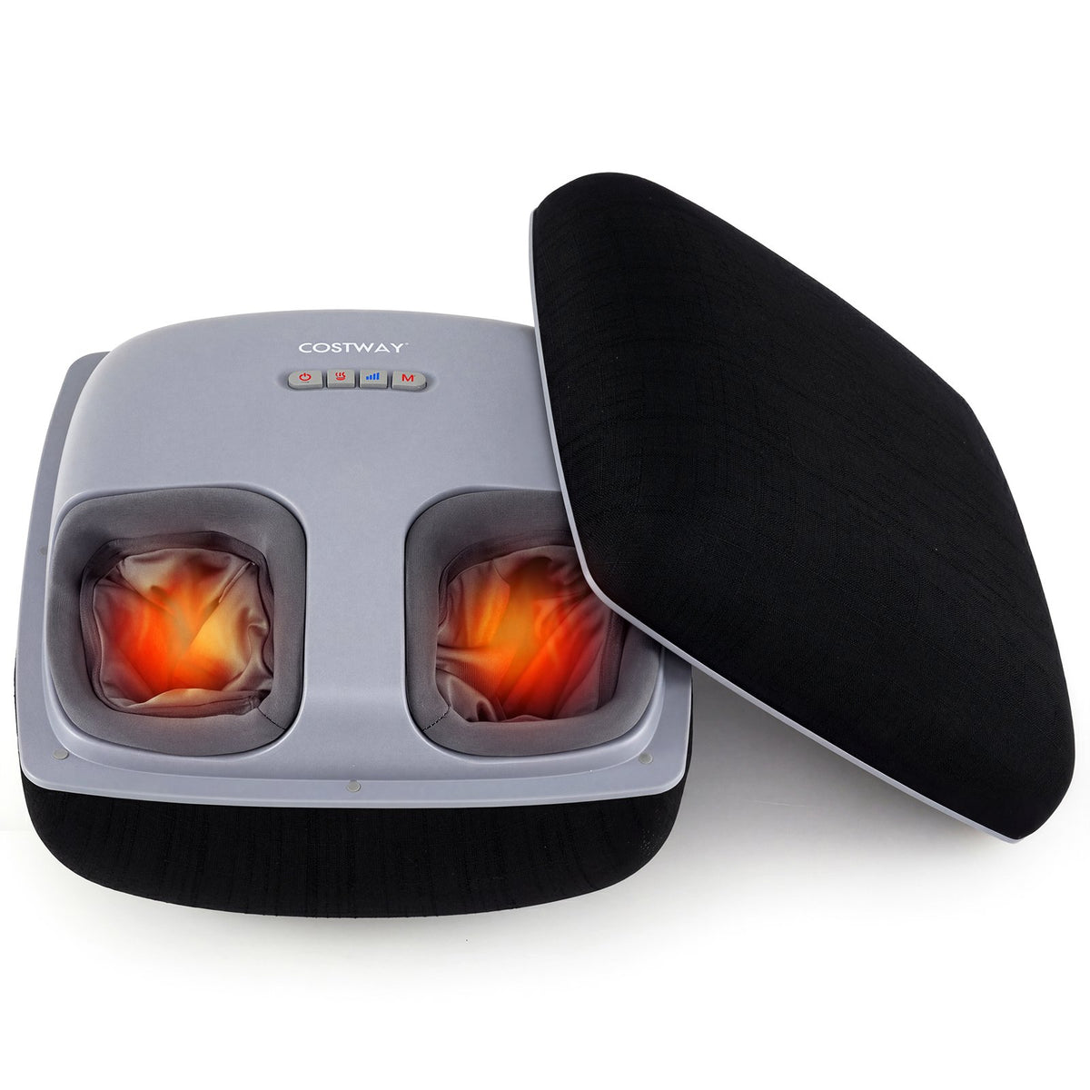 Shiatsu Foot Massager with 3-Level Deep Kneading and Air Compression-Black