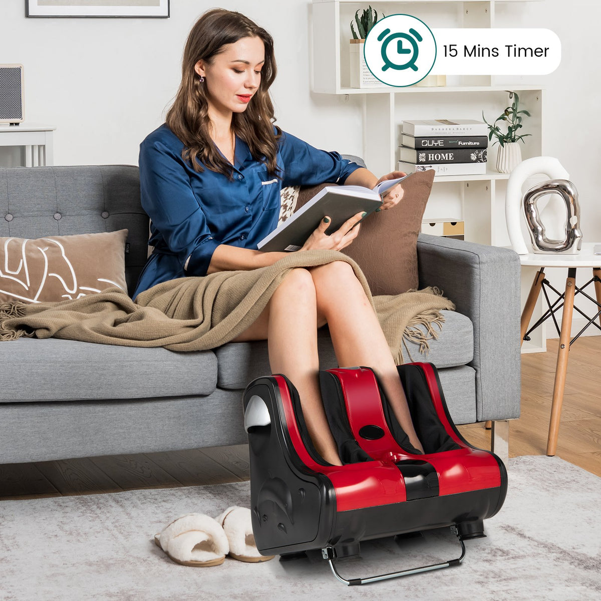 Shiatsu Kneading Rolling Vibration Heating Foot Massager view 3