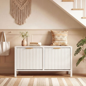 Shoe Storage Bench Narrow Wooden Entryway Bench with 2 Flip Drawers-White view 3