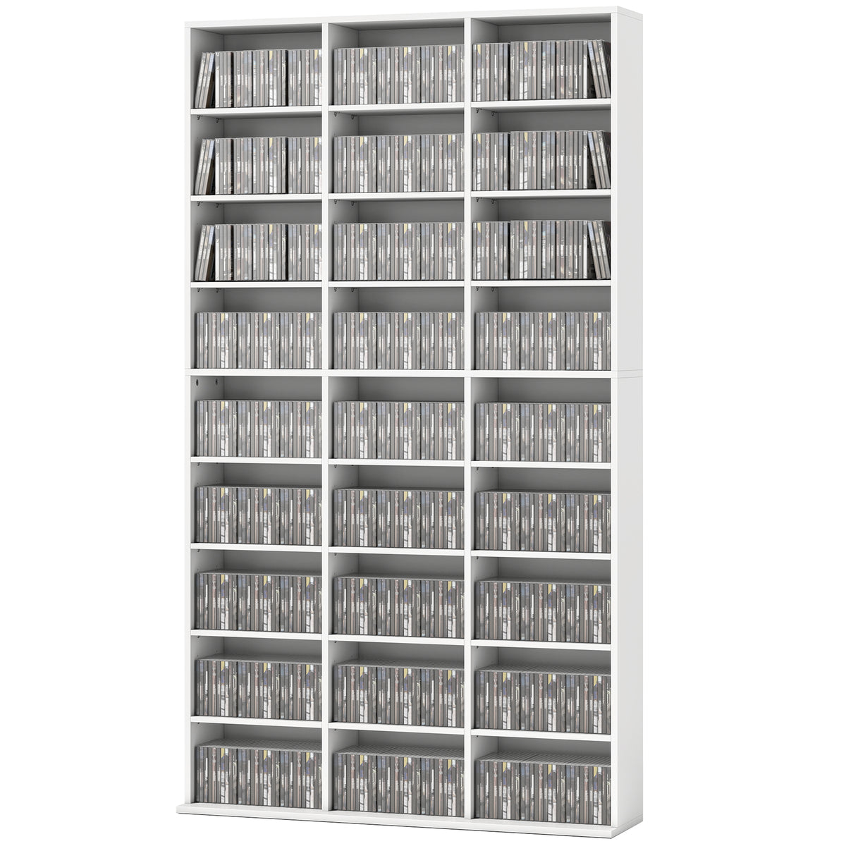 Media Storage Cabinet, 9-Tier DVD Shelf with 21 Adjustable Shelves, Holds 835 CDs – view 8