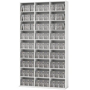 Media Storage Cabinet, 9-Tier DVD Shelf with 21 Adjustable Shelves, Holds 835 CDs – view 8