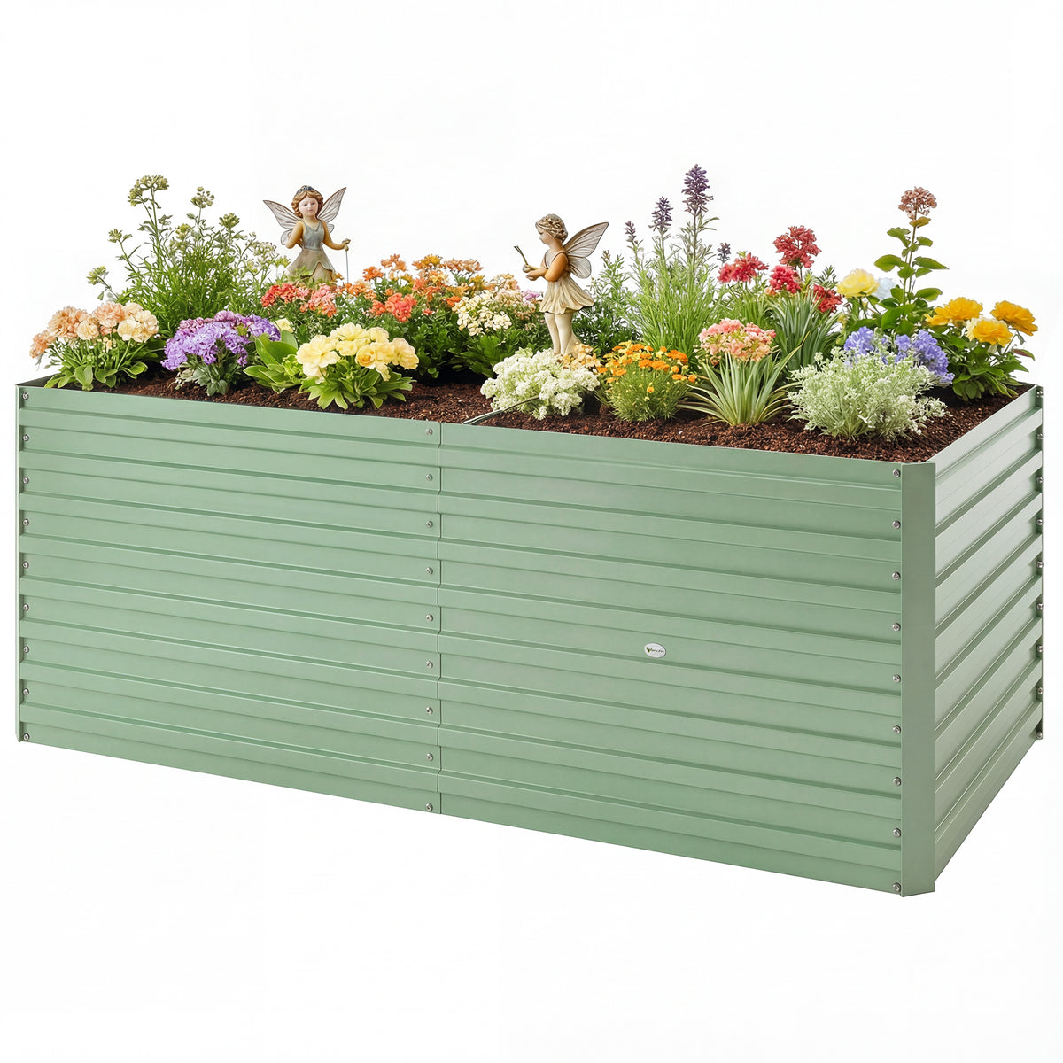 5' x 3' x 2' Raised Garden Bed, Galvanized Planter Box for Growing Flowers, Herbs and Vegetables, Black – view 43