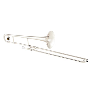 Slide Trombone for Beginners with Portable Case and Shoulder Strap-Silver view 5