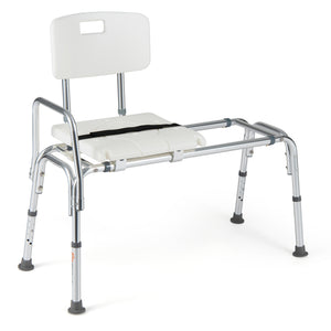Sliding Tub Transfer Bench, Shower Chair for Disabled and Elderly-White view 4