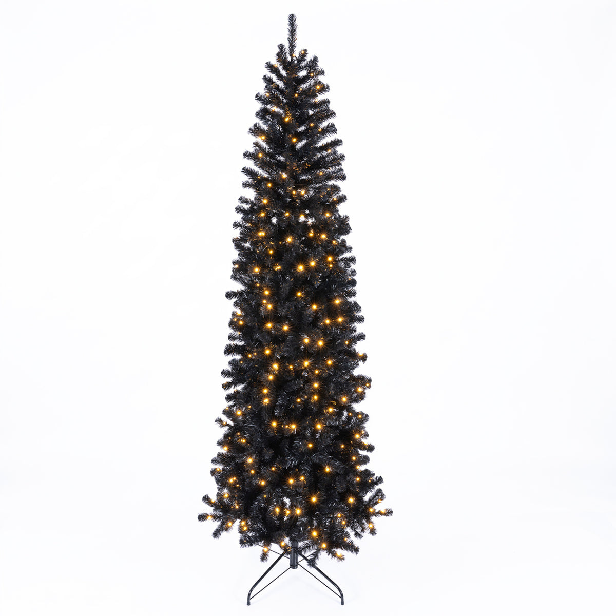 Slim Pencil Hinged Christmas Tree with Branch Tips and 8, Lighting Modes-8 FT