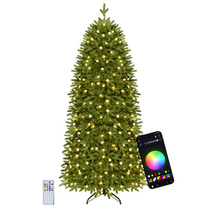 Smart Pencil Christmas Tree with 220 Pre-Lit RGB LED Lights-M view 6