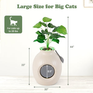 Smart Plant Cat Litter Box with Electronic Odor Removal & Sterilization-Beige view 5