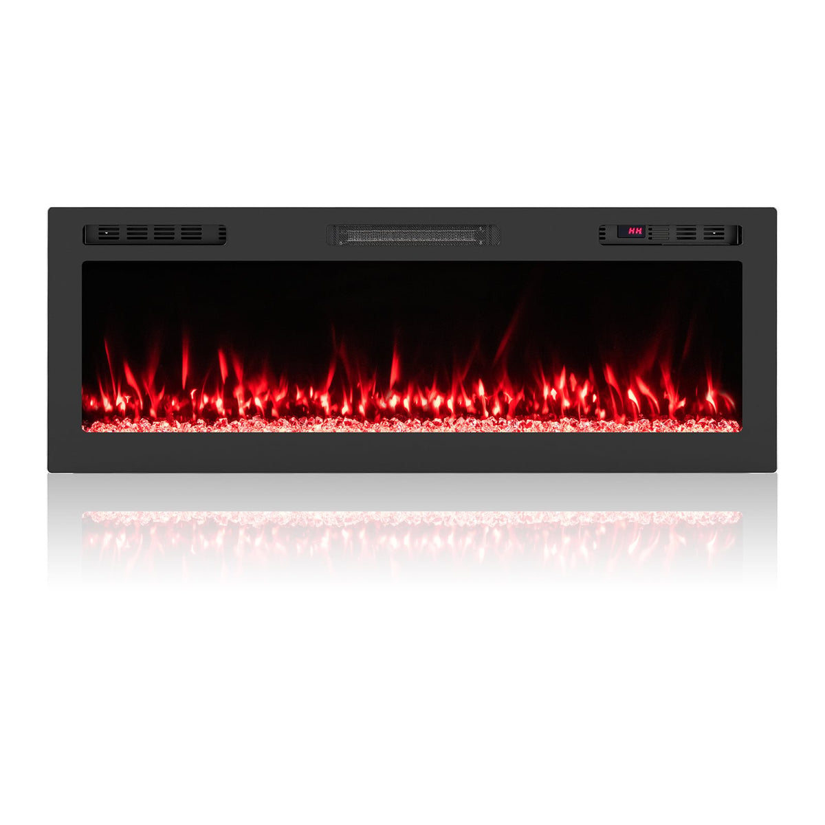 Smart WiFi Electric Fireplace Wall Mounted & Recessed 750W/1500W Heater-50 Inch