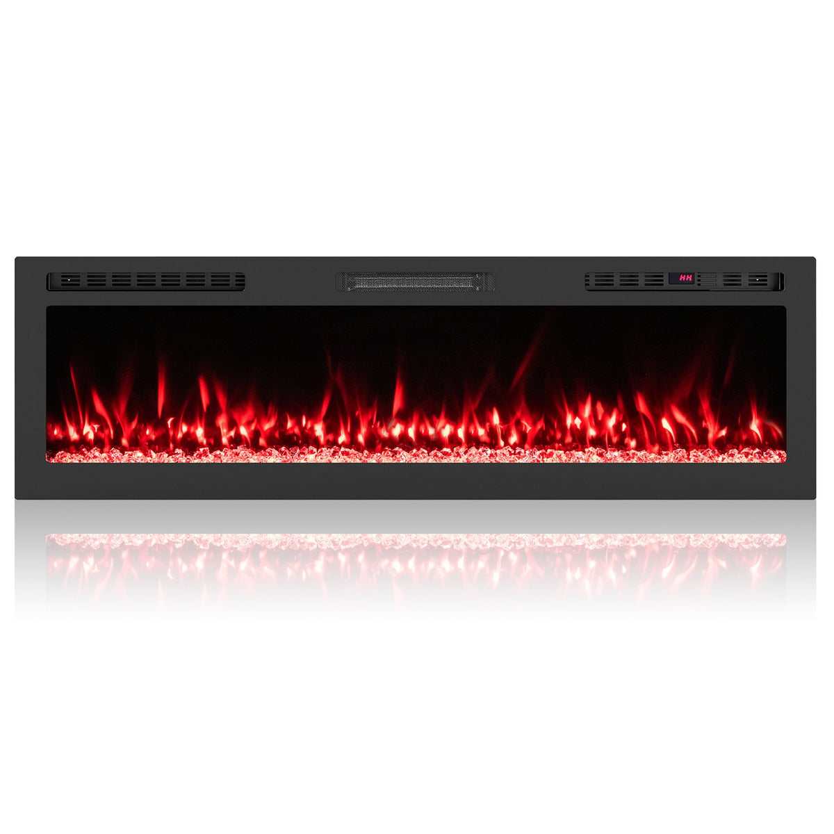 Smart WiFi Electric Fireplace Wall Mounted & Recessed 750W/1500W Heater-60 Inch