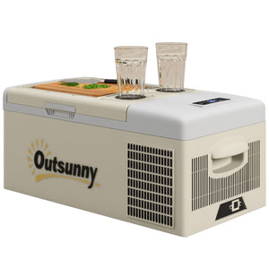 12 Volt Car Refrigerator, 17QT Car Fridge Electric Cooler, 12/24V DC and 100-240V AC, -4℉-50℉, Portable Refrigerator
