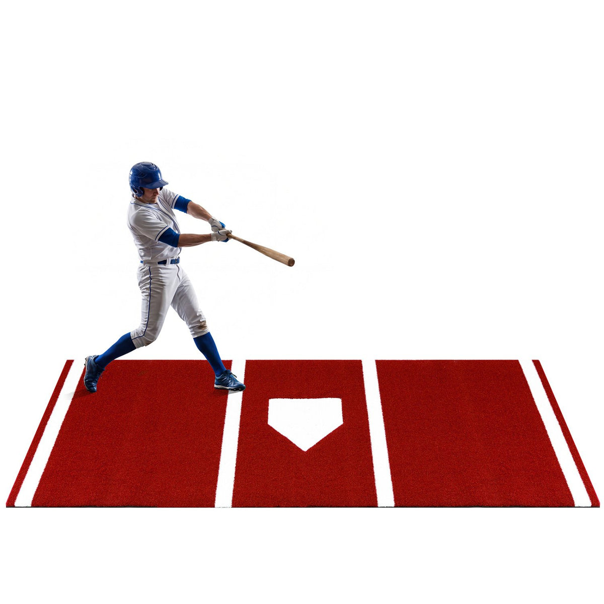 Softball Pitching Mat 10 x 3 Feet Softball Training Aid-Red view 3