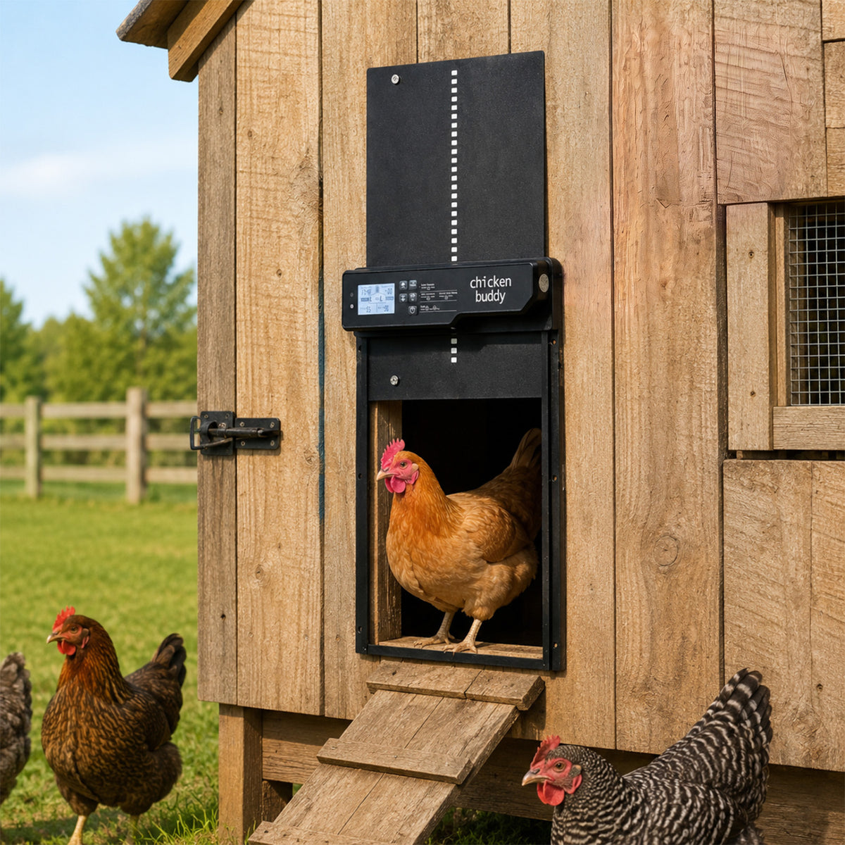 Solar Powered Automatic Chicken Coop Door view 2