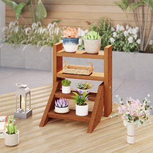 Solid Wood Plant Stand for Flowerpots and Succulents view 2