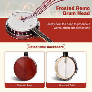 5-String Geared Tunable Banjo with case view 7