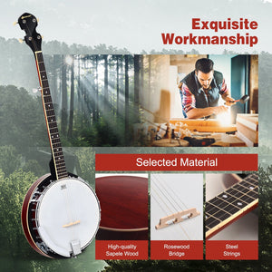 5-String Geared Tunable Banjo with case view 9