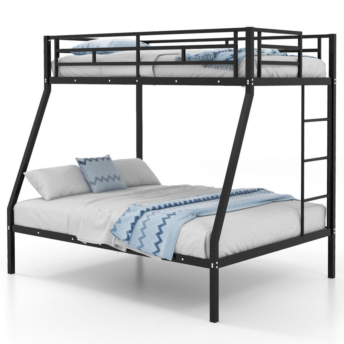Space-saving Metal Slatted Bed Frame for Teens and Adults Noise-free No Box Spring Needed-Black view 4