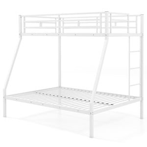 Space-saving Metal Slatted Bed Frame for Teens and Adults Noise-free No Box Spring Needed-White