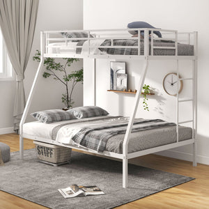 Space-saving Metal Slatted Bed Frame for Teens and Adults Noise-free No Box Spring Needed-White view 2