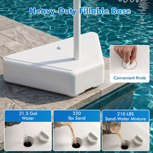 Splash & Shoot Pool Basketball Hoop with Adjustable Height & 2 Balls and Pump-White view 8