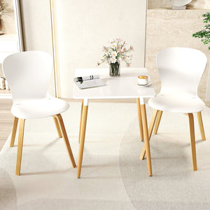 Square Dining Table with Adjustable Foot Pads for Dining Room Kitchen-White view 6
