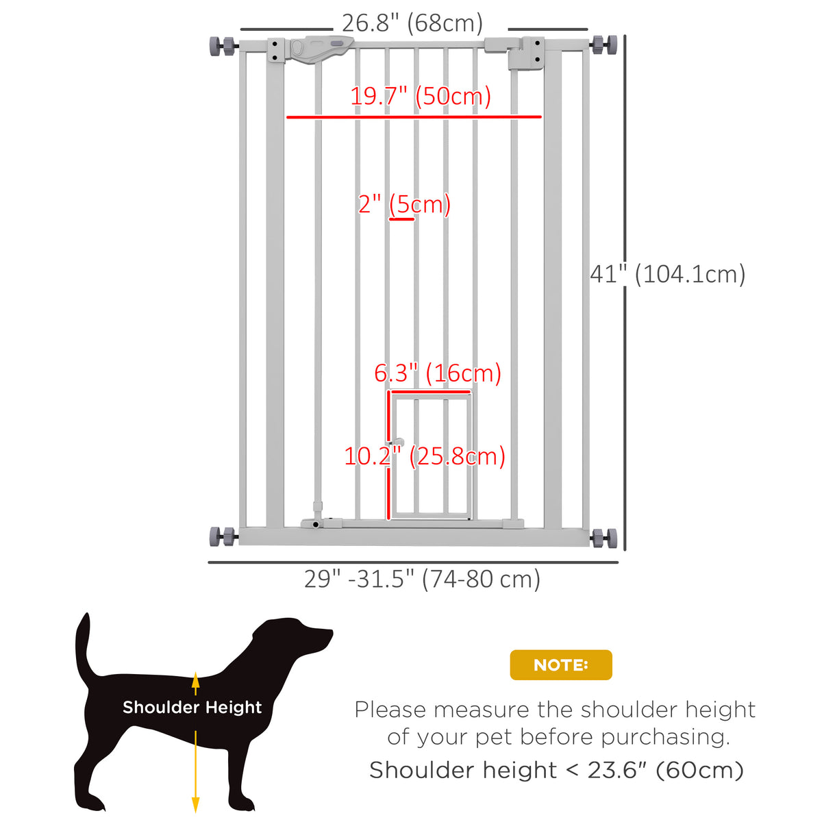 41" Easy Open Indoor Dog Gates for Doorways, House, Stair - Black – view 9