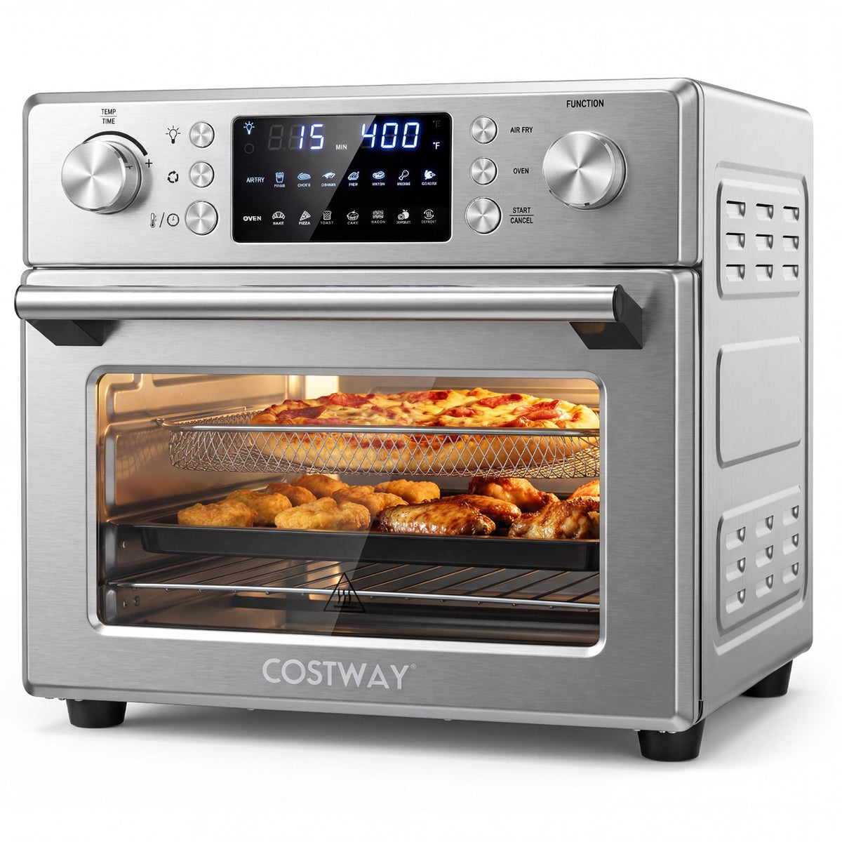 Stainless Steel Countertop Convection Oven with Bake-Silver view 3