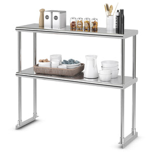 Stainless Steel Overshelf with Adjustable Lower Shelf for Restaurant Kitchen view 4