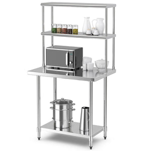 Stainless Steel Overshelf with Adjustable Lower Shelf for Restaurant Kitchen view 7