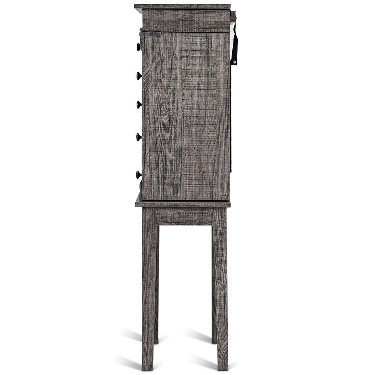 Standing Jewelry Cabinet Storage Organizer with Wooden Legs view 6
