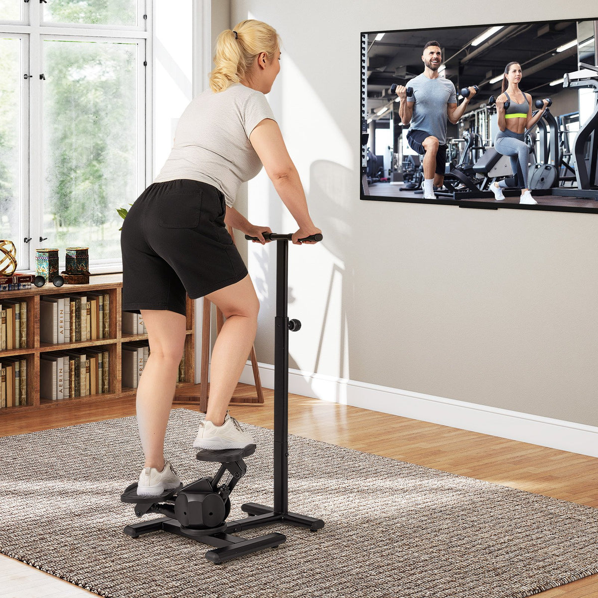 Steppers for Exercise Twist Stair Stepper Workout Equipmen-Black view 2