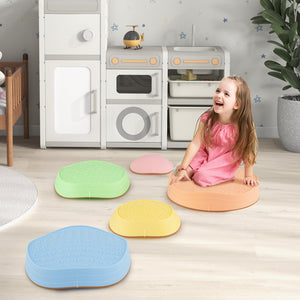 Stepping Stones for Kids 5 PCS Non-Slip Balance Stones with Storage Bag-Macaron view 3