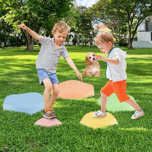 Stepping Stones for Kids 5 PCS Non-Slip Balance Stones with Storage Bag-Macaron view 5