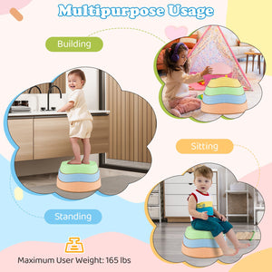 Stepping Stones for Kids 5 PCS Non-Slip Balance Stones with Storage Bag-Macaron view 6