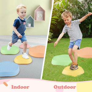 Stepping Stones for Kids 5 PCS Non-Slip Balance Stones with Storage Bag-Macaron view 8
