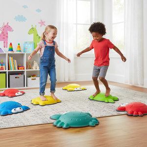 Stepping Stones for Kids 9 Pieces Non-Slip Toddler Stepping Stones Balance Sensory Toys-Multicolor view 3