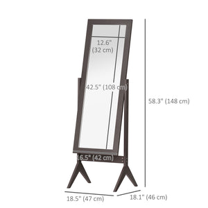 Full Length Mirror, Free Standing Full Body Mirror with Rectangular Frame – view 2
