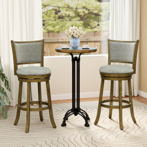 Swivel Bar Stools Set of 2 with Soft-padded Back and Seat-L view 3